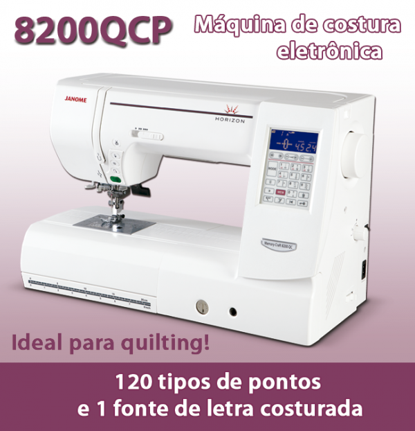 Máquina de Costura Eletrônica 8200qcp - Janome - 2