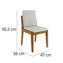 Ver imagem 2 de Conjunto Mesa Donna Com 4 Cadeiras Nesher Mel E Off-white