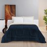 Cobertor Sherpa com Manta Queen Dupla Face Azul Marinho Casen - 4