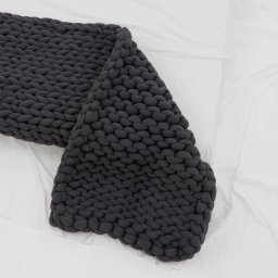 Manta Peseira de Maxi Tricot King 0,70x2,50m, Cor Chumbo - Magma Cotton - 4