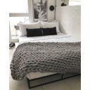 Ver imagem 1 de Manta Peseira de Maxi Tricot King 0,70x2,50m, Cor Chumbo - Magma Cotton