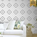 Ver imagem 1 de Papel de parede losangos cinza