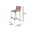 Ver imagem 3 de Banqueta Alta com Encosto Fixo Master Marrom/Argila