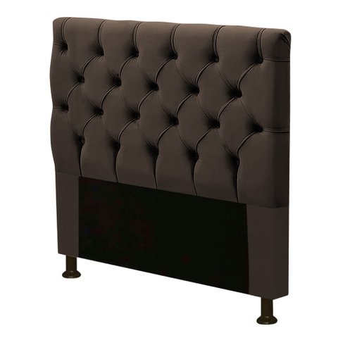 Cabeceira Cama Box Solteiro Cristal 90cm Corano Marrom - Abmaza