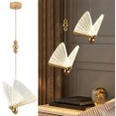 Ver imagem 6 de Pendente Led Borboleta Dourado Bivolt