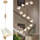 Ver imagem 4 de Pendente Led Borboleta Dourado Bivolt