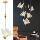 Ver imagem 5 de Pendente Led Borboleta Dourado Bivolt