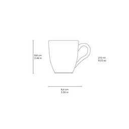 Caneca Orgânica Latte 273 Ml Off White Porto Brasil - 5