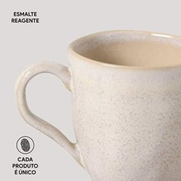 Caneca Orgânica Latte 273 Ml Off White Porto Brasil - 3