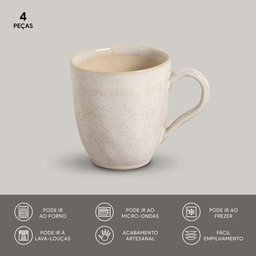 Caneca Orgânica Latte 273 Ml Off White Porto Brasil - 2