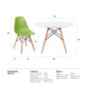 Kit infantil - Mesa Eames Junior branco + 1 cadeira Eames Junior verde - 10