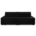 Ver imagem 5 de Sofá Retrátil e Reclinável 4 Lugares com Molas 2,70m Duda Suede Preto Adonai Estofados