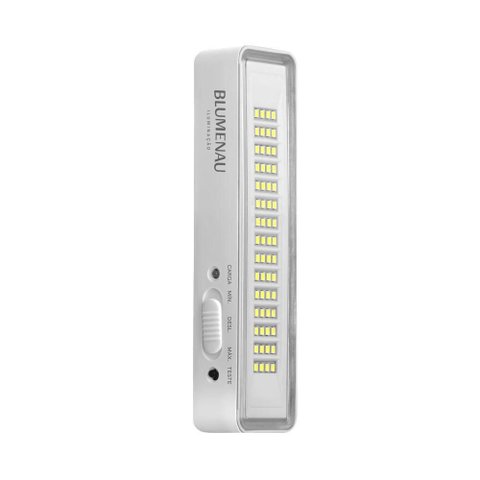 Luminária Emergência 41060044 60 Leds 300LMS Bivolt Branco Blumenau