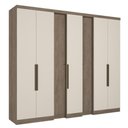 Ver imagem 1 de Roupeiro Selecto 7 Portas 4 Gavetas Thb Rustico/off White