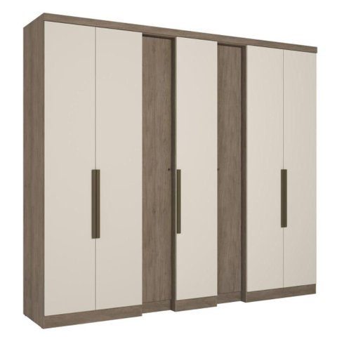 Roupeiro Selecto 7 Portas 4 Gavetas Thb Rustico/off White