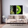 Quadros Decorativos Kiwi e Abacaxi Moldura Sem Vidro - Branca - 7