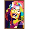 Quadros Decorativos Marilyn Monroe Moldura Sem Vidro - Marrom - 1
