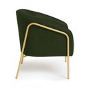 Ver imagem 6 de Poltrona Sala Industrial Alta Dourado Kit 2 Stella Sintético Pu Verde D03 - D’Rossi