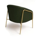 Ver imagem 7 de Poltrona Sala Industrial Alta Dourado Kit 2 Stella Sintético Pu Verde D03 - D’Rossi