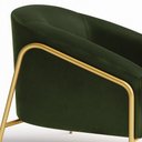 Ver mais imagens de Poltrona Sala Industrial Alta Dourado Kit 2 Stella Sintético Pu Verde D03 - D’Rossi