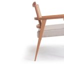 Ver imagem 5 de Poltrona Decorativa Madeira Maciça Jequitibá Tecido Algodão Luna