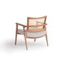 Ver imagem 6 de Poltrona Decorativa Madeira Maciça Jequitibá Tecido Algodão Luna