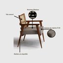 Ver mais imagens de Poltrona Decorativa Madeira Maciça Jequitibá Tecido Algodão Luna