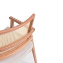 Ver imagem 4 de Poltrona Decorativa Madeira Maciça Jequitibá Tecido Algodão Luna