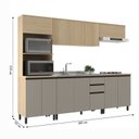 Ver imagem 2 de Cozinha Modulada Completa 5 Peças Bege/Marrome/Nude