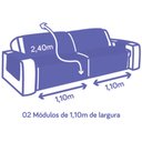 Ver imagem 4 de Protetor de Sofá Retrátil Dupla Face Microfibra 2,20m - Caqui/palha Mr Enxovais Retratil