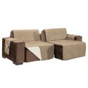 Ver imagem 1 de Protetor de Sofá Retrátil Dupla Face Microfibra 2,20m - Caqui/palha Mr Enxovais Retratil