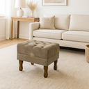 Ver imagem 5 de Puff Decorativo Retro Suede Capuccino Sala Quarto