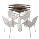 Ver imagem 2 de Base Para Mesa De Vidro Jantar 4 Lugares Branca Quadrada