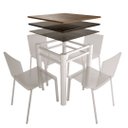 Ver imagem 1 de Base Para Mesa De Vidro Jantar 4 Lugares Branca Quadrada