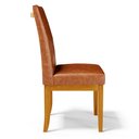 Ver imagem 7 de Kit 6 Cadeiras de Sala de Jantar Estofadas Gomes Madeira Maciça PU Marrom G78 - Gran Belo Cadeira de