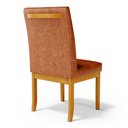 Ver mais imagens de Kit 6 Cadeiras de Sala de Jantar Estofadas Gomes Madeira Maciça PU Marrom G78 - Gran Belo Cadeira de