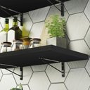 Ver imagem 4 de Kit 2 Prateleiras Suspensas para Cozinha Madesa 60 Cm com Mão Francesa - Preto