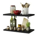 Ver imagem 2 de Kit 2 Prateleiras Suspensas para Cozinha Madesa 60 Cm com Mão Francesa - Preto