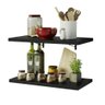 Kit 2 Prateleiras Suspensas para Cozinha Madesa 60 Cm com Mão Francesa - Preto - 2