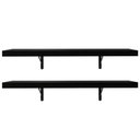 Ver imagem 6 de Kit 2 Prateleiras Suspensas para Cozinha Madesa 60 Cm com Mão Francesa - Preto