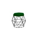 Ver imagem 1 de Puff Onix Preta Suede Verde Iben Móveis