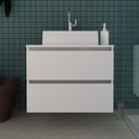 Ver imagem 2 de Balcão Gabinete Suspenso para Banheiro 60cm com 2 Gavetas Bn3607 Branco sem Cuba