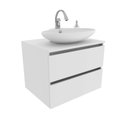 Ver imagem 7 de Balcão Gabinete Suspenso para Banheiro 60cm com 2 Gavetas Bn3607 Branco sem Cuba