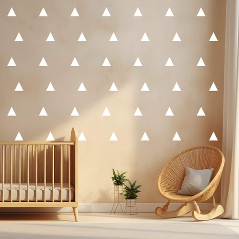 Kit 100 Adesivos Triângulo 7cmx7cm Decoração Casa Móveis Escritório Loja