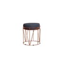 Ver imagem 1 de Puff Babu Bronze Linho Chumbo Stander Metais Base de Metal