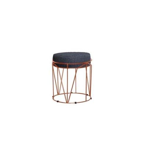 Puff Babu Bronze Linho Chumbo Stander Metais Base de Metal