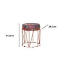 Ver imagem 2 de Puff Babu Bronze Estampado Stander Metais Base de Metal