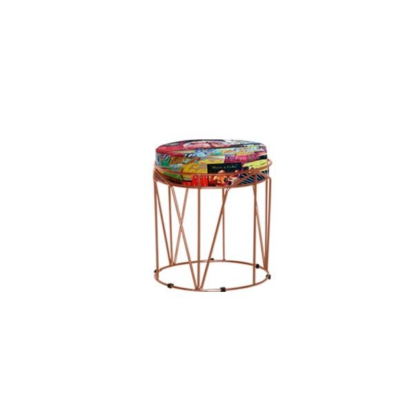 Puff Babu Bronze Estampa Bar stander metais base de metal