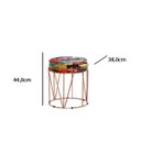 Ver imagem 3 de Puff Babu Bronze Estampa Bar Stander Metais Base de Metal