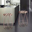 Ver imagem 2 de Banqueta Rubi Bronze Estampa Triangulo Iben Móveis